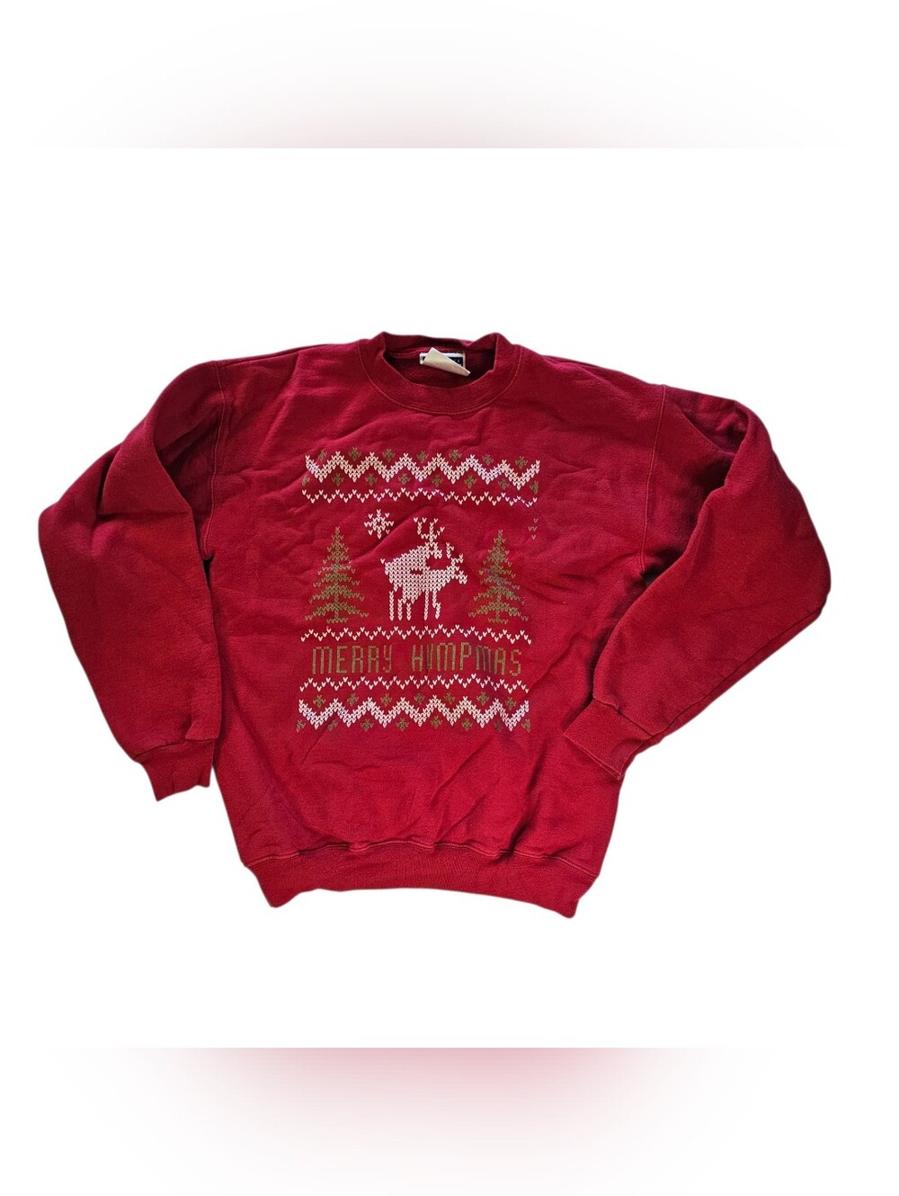 Hanes Red Holiday Graphic Crewneck Sweatshirt Size Small